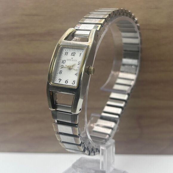 Anne Klein Two Tone Silver and Gold White Dial Quartz Analog Ladies Watch - Picture 3 of 6